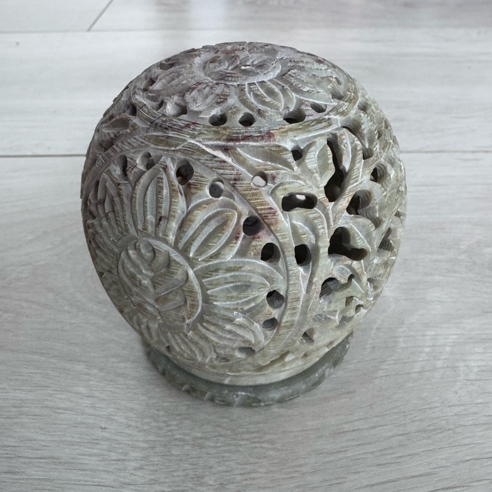 Carved Soapstone Incense Holder